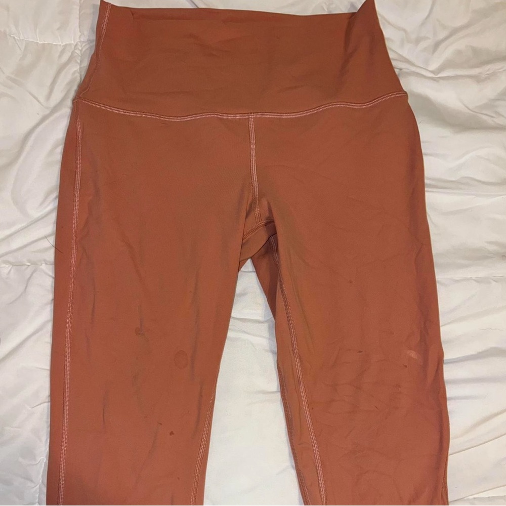 High-Waisted Rust Leggings